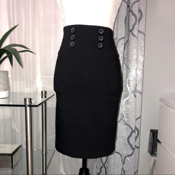 Pinstripe Pencil Skirt - Picture 1 of 3